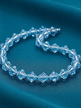 Glass Crystal Bicone Beaded Bracelet